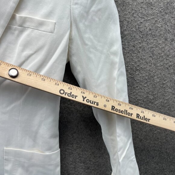 Theory Blazer Women 0 White Silk Blend Single Button Lightweight Sport Coat - Picture 3 of 11